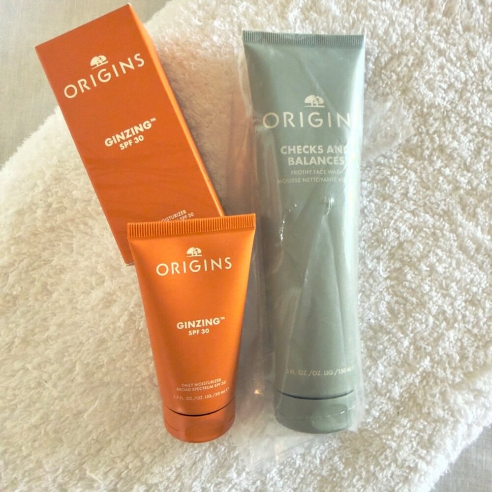 Origins Ginzing SPF 30 Moisturizer 1.7 oz Checks and Balances 5 fl oz Face Wash - Picture 8 of 10